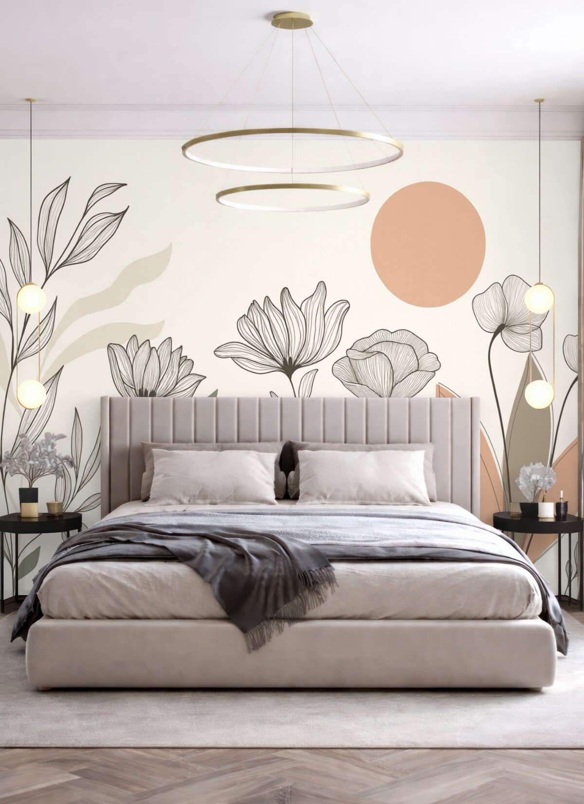 Fototapeta Kwiaty w stylu bohemian.