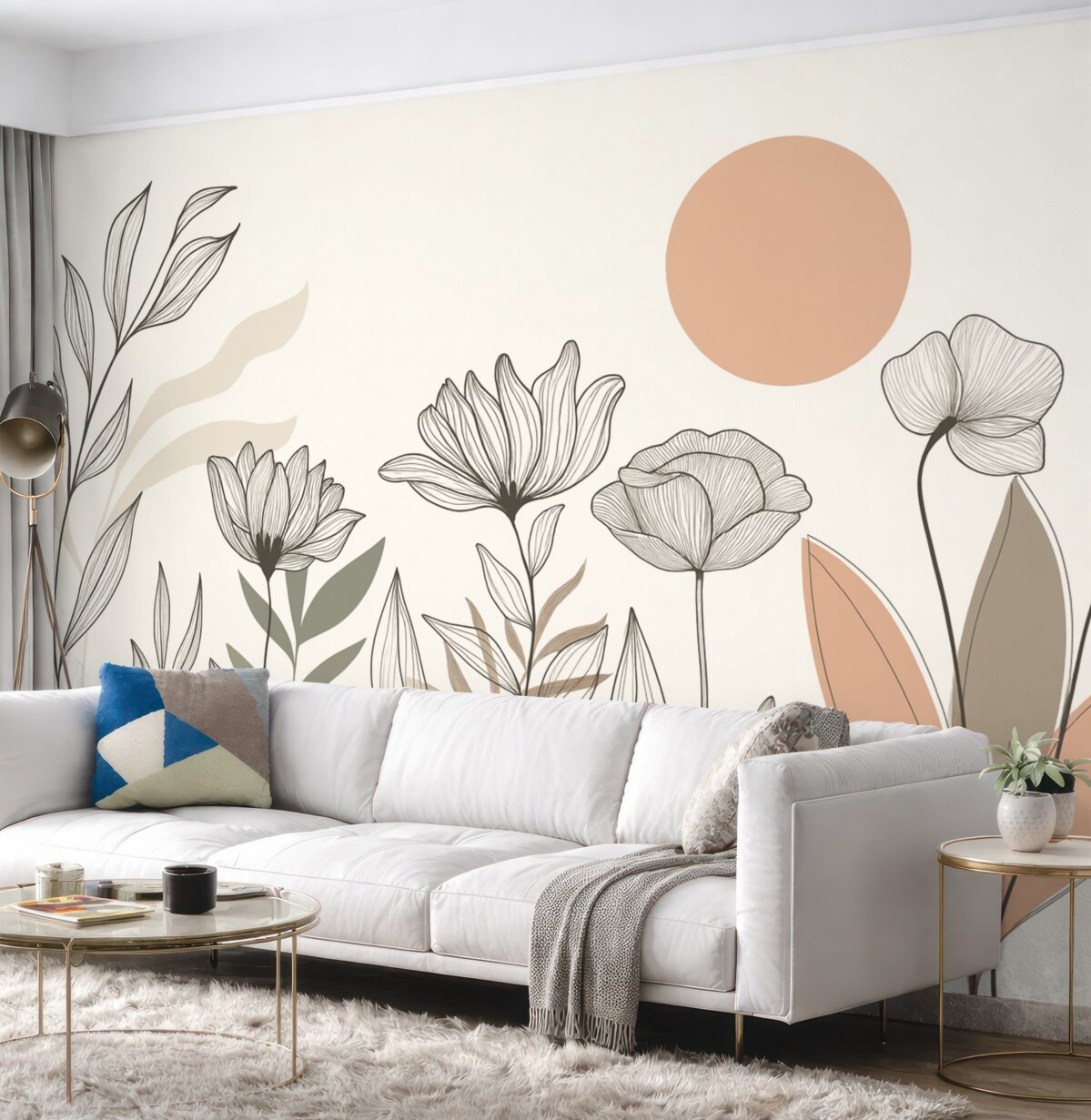 Fototapeta Kwiaty w stylu bohemian.