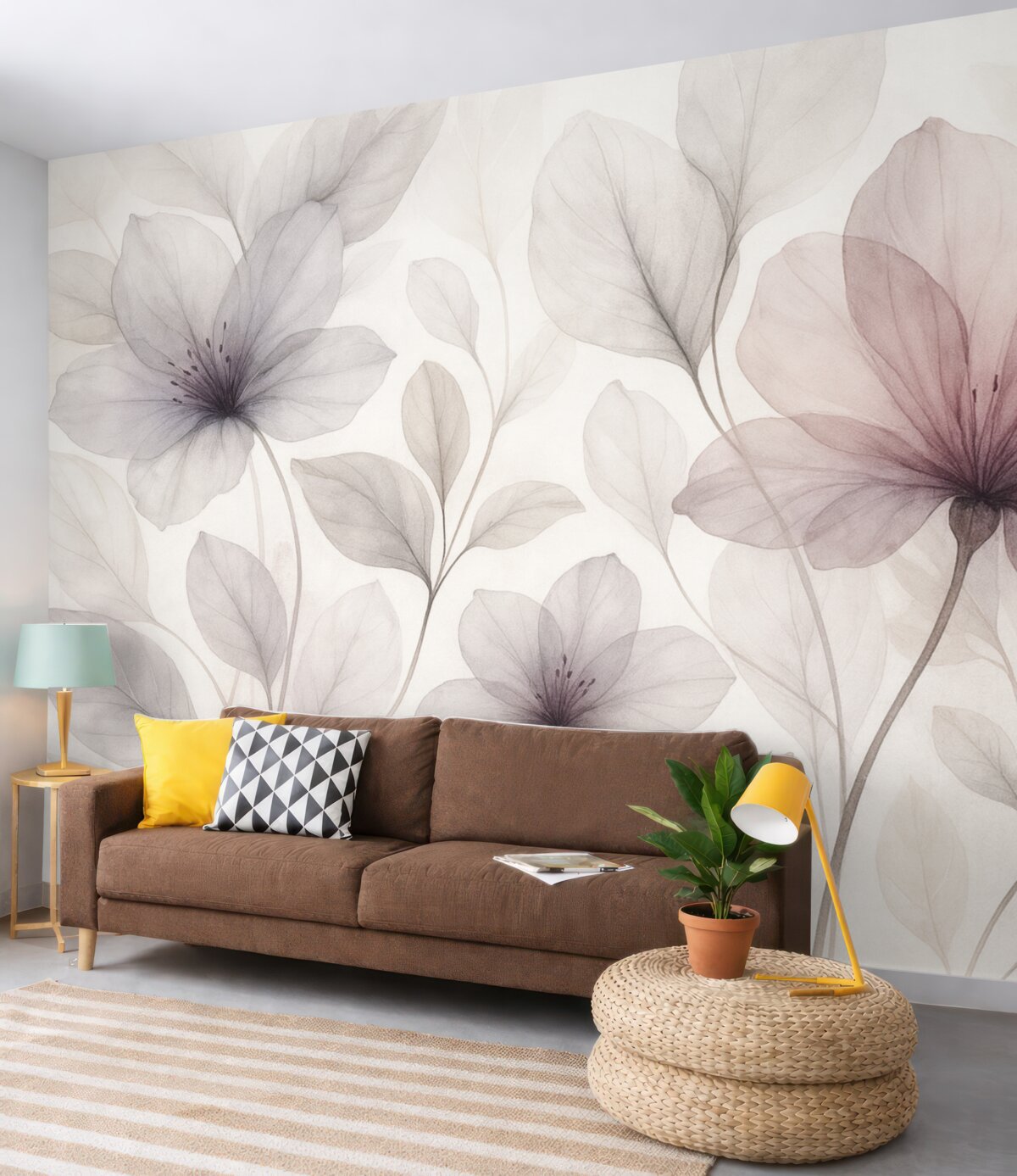 Fototapeta Ulotne kwiaty w subtelnych pastelowych odcieniach.