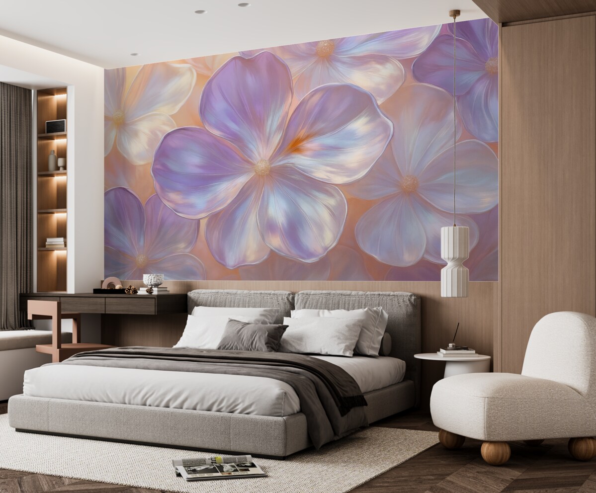 Fototapeta śliczne perłowe kwiaty