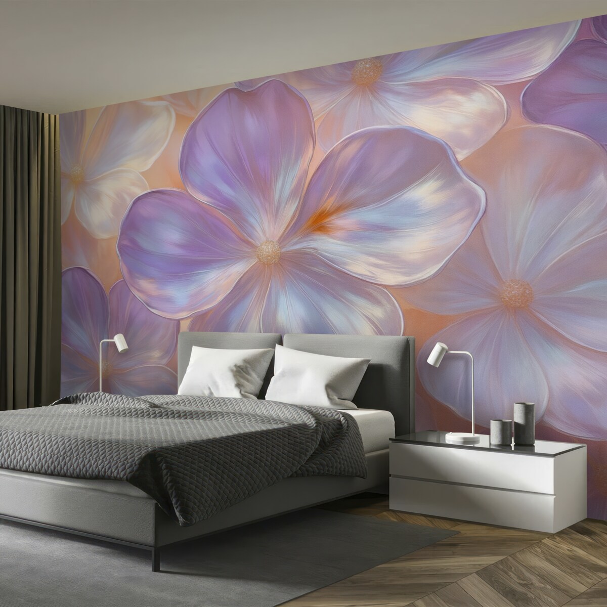 Fototapeta śliczne perłowe kwiaty