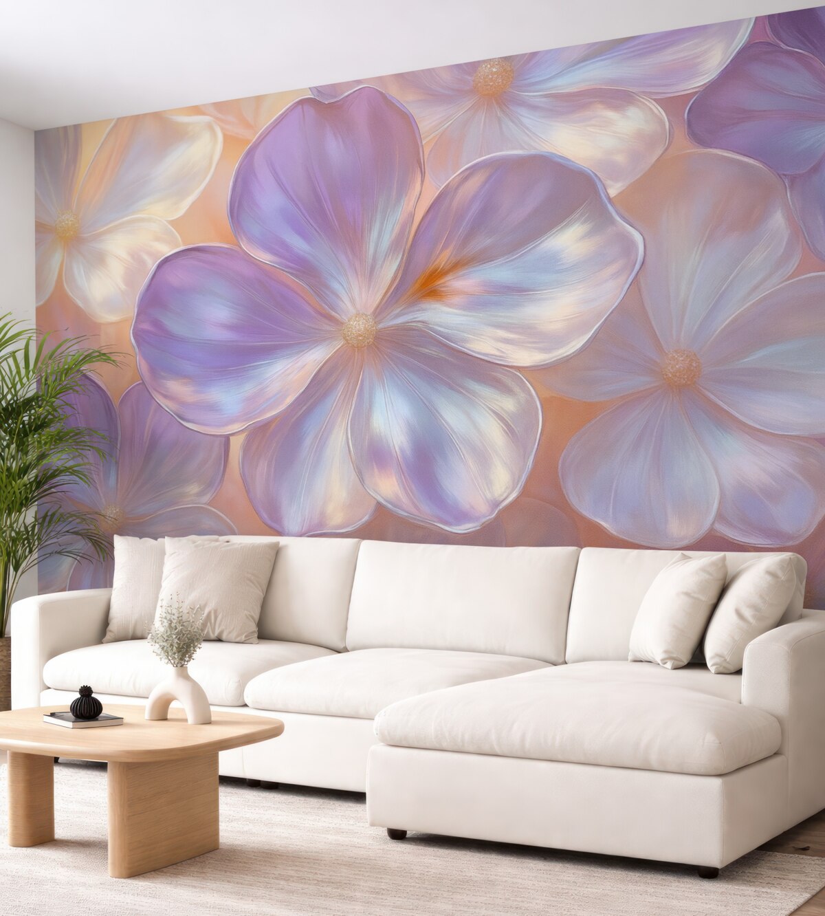 Fototapeta śliczne perłowe kwiaty