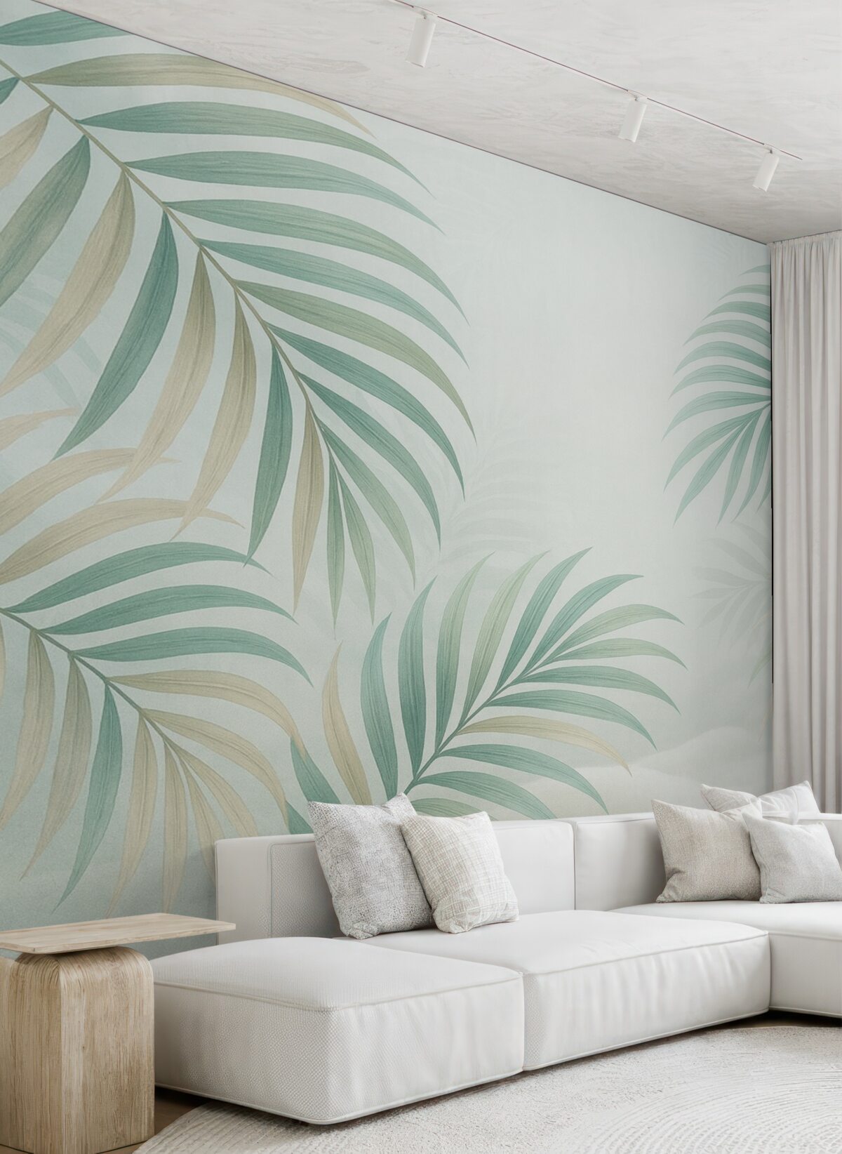 Fototapeta Subtelne tropikalne motywy w stonowanych odcieniach.