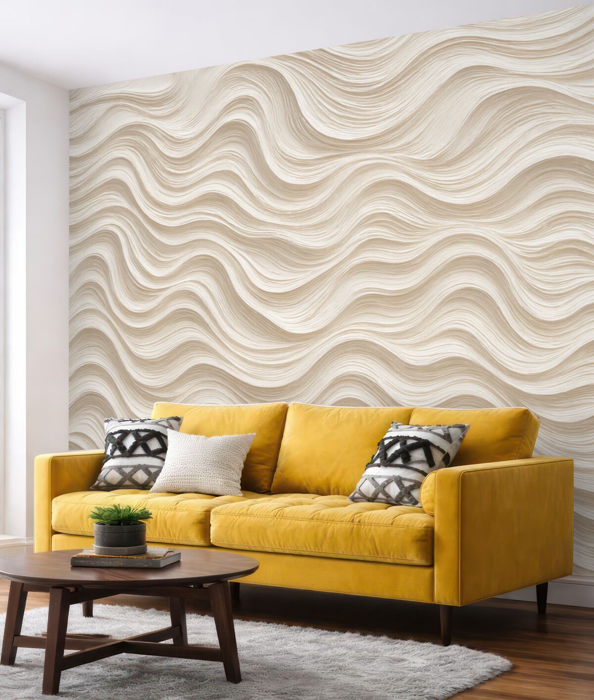 Fototapeta Abstrakcyjna wersja reliefowego falistego wzoru.