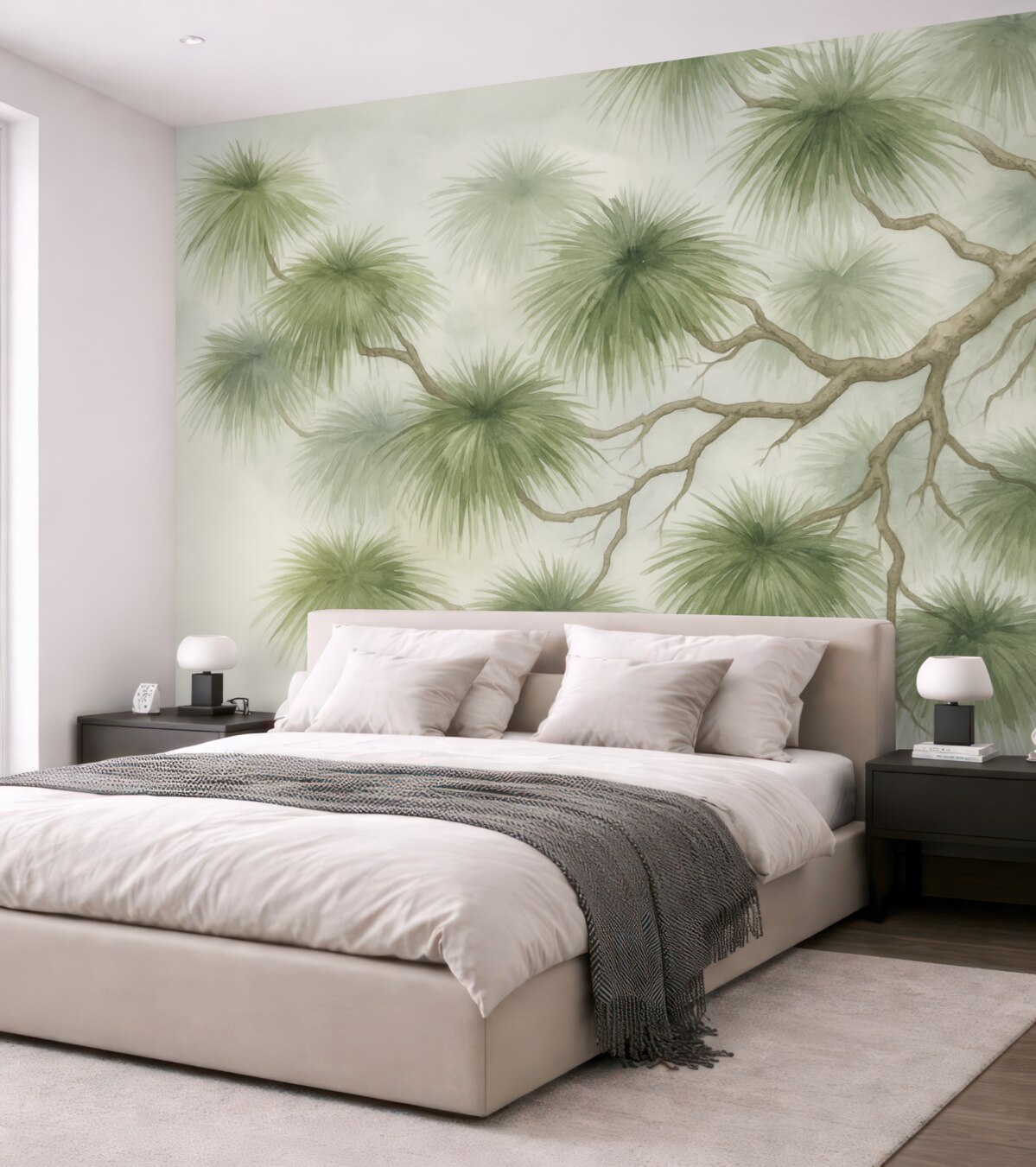 Fototapeta Abstrakcyjna akwarela naśladująca konary sosny.