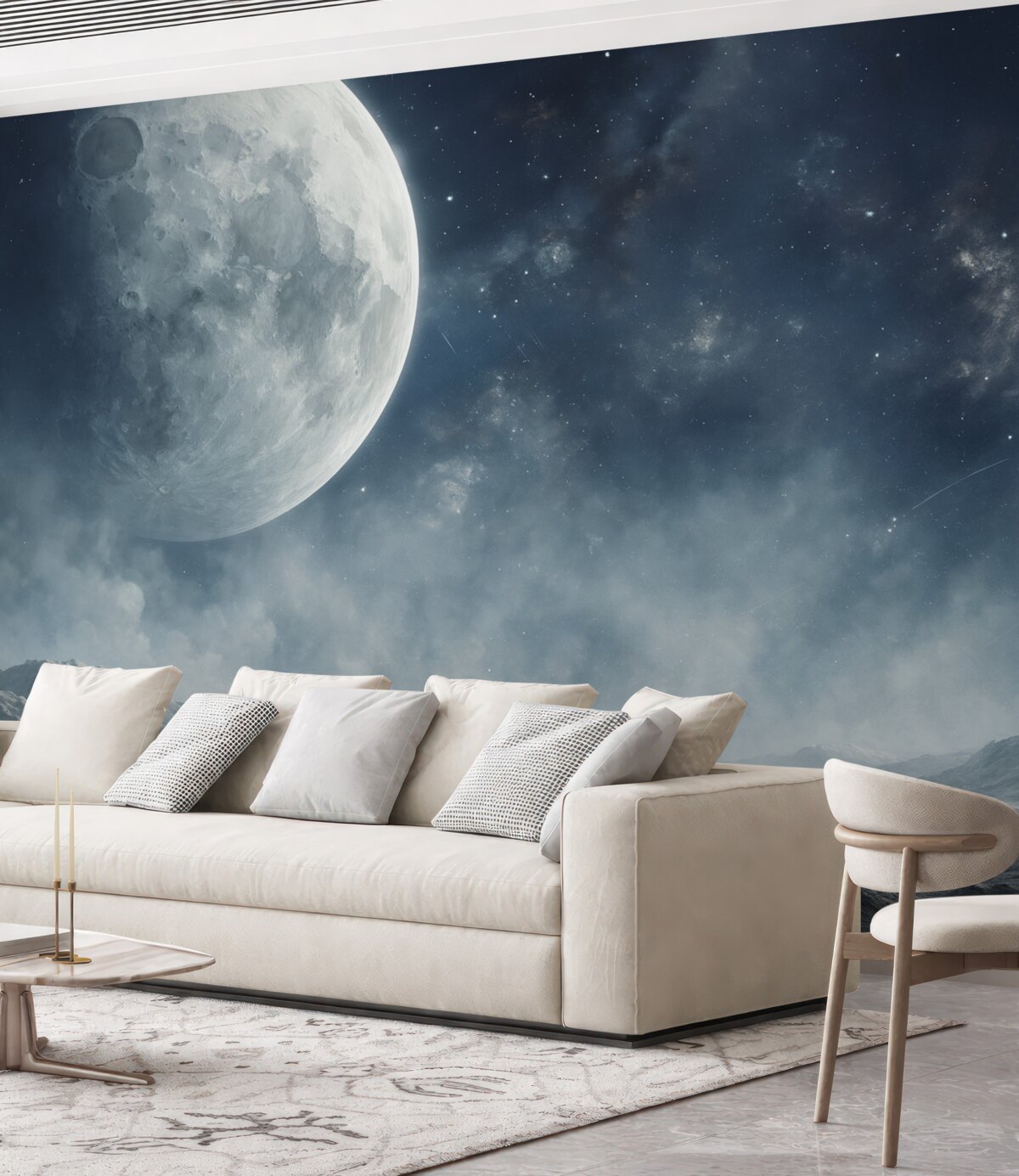 Fototapeta Abstrakcyjny pejzaż księżycowy.