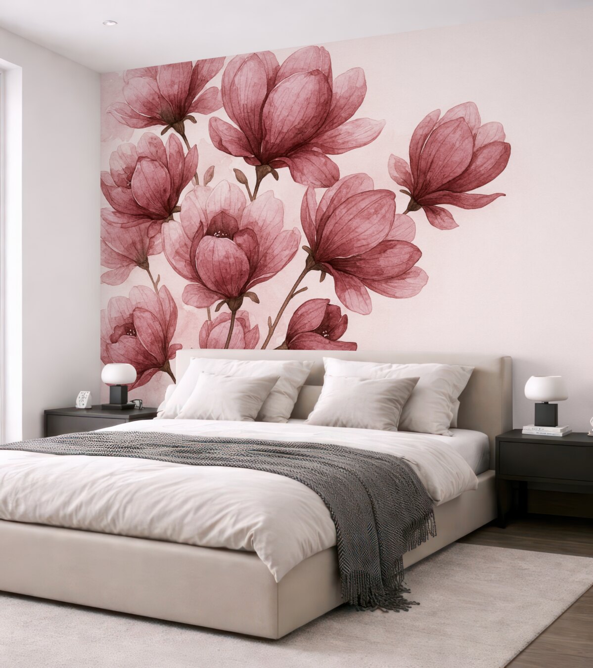 Fototapeta obfite różowe kwiaty