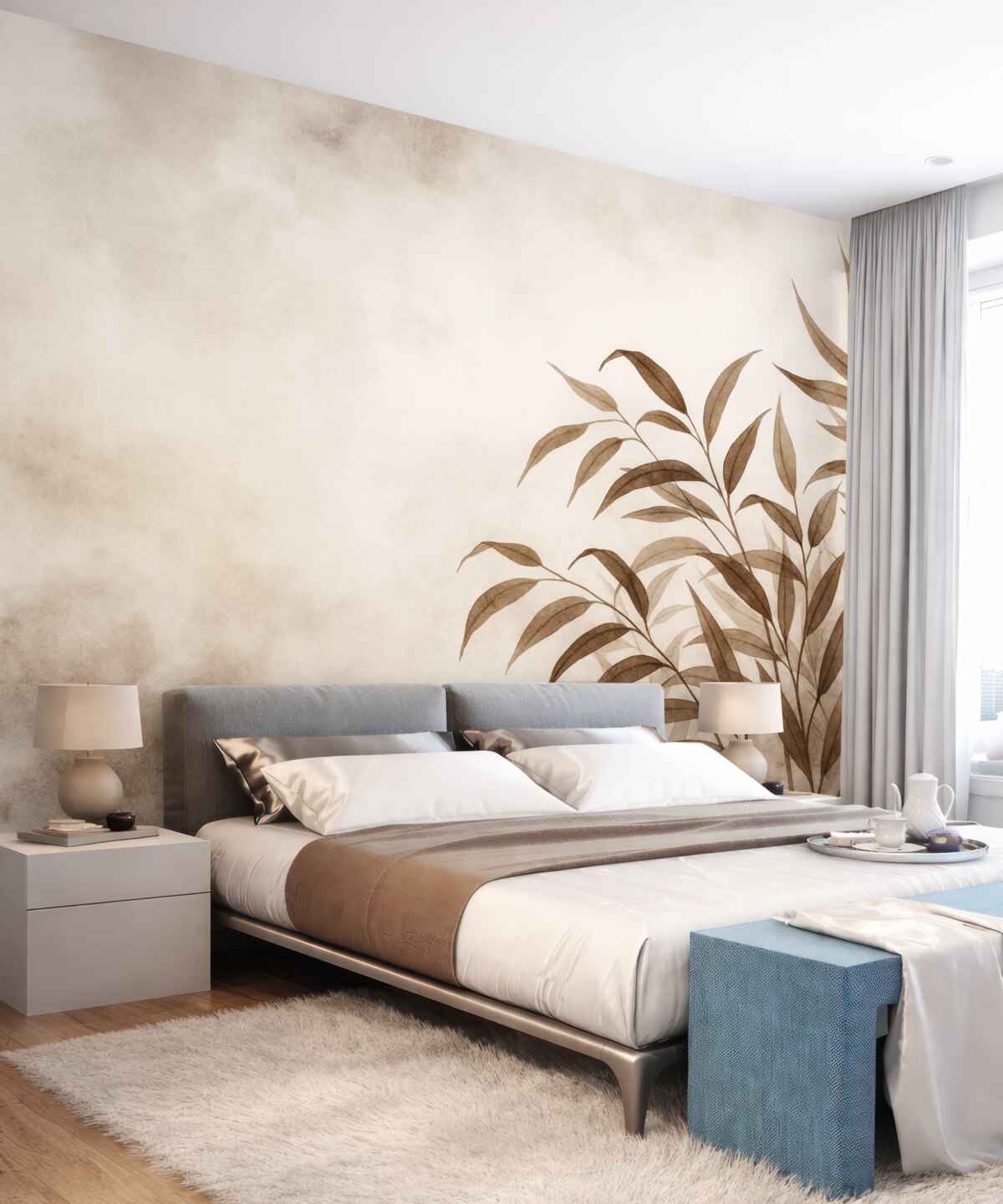 Fototapeta brązowe dużych liści