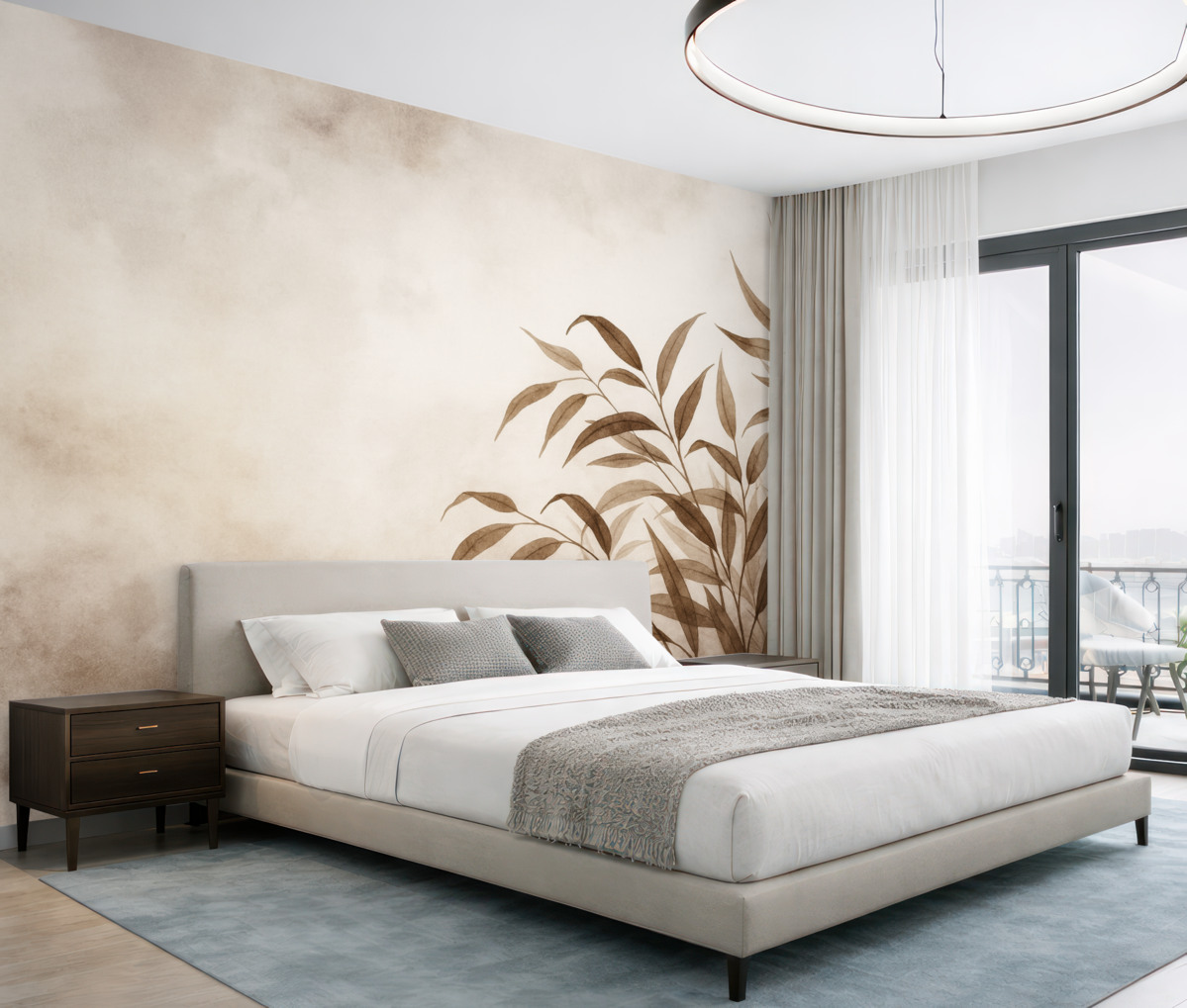 Fototapeta brązowe dużych liści