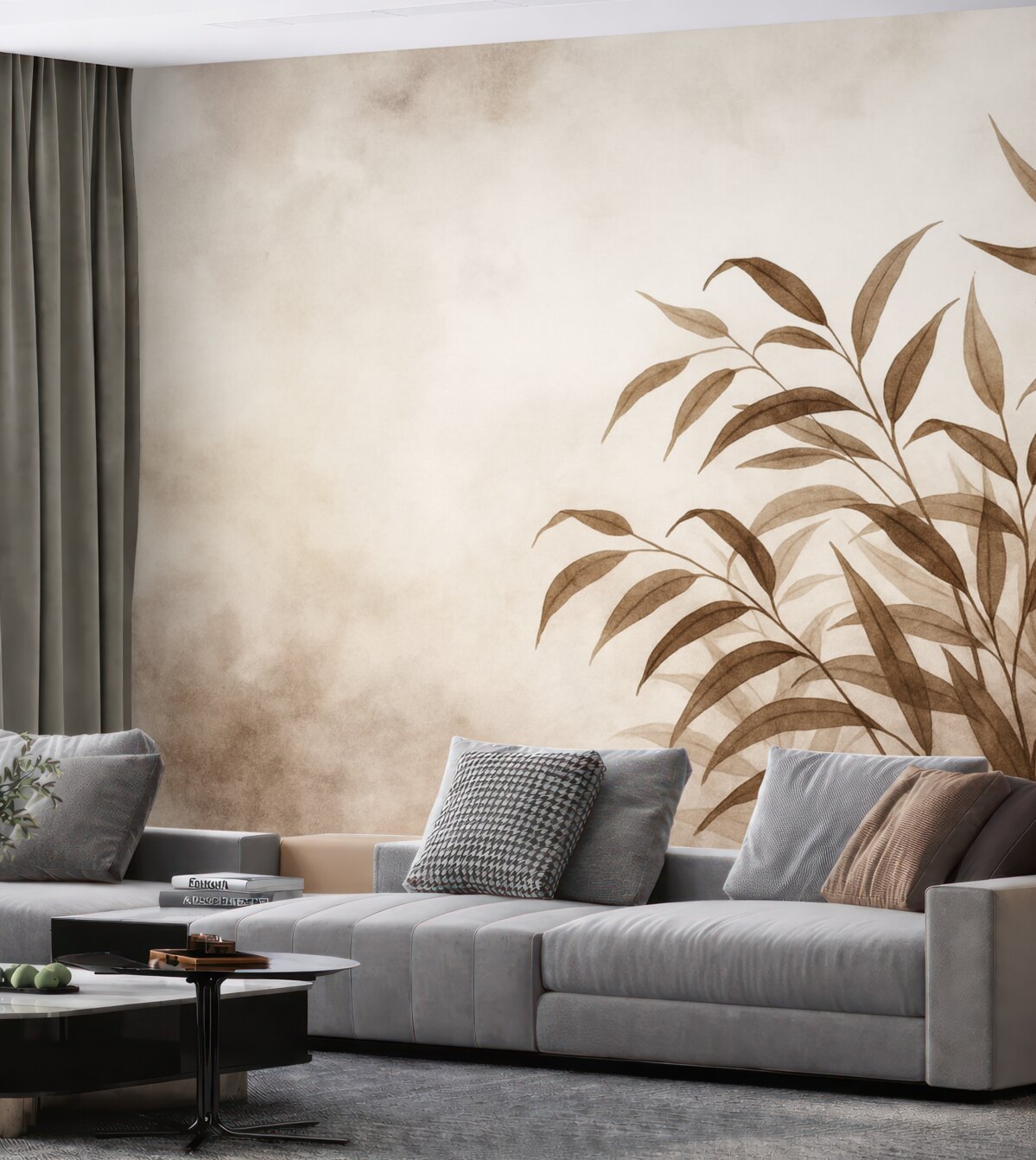 Fototapeta brązowe dużych liści