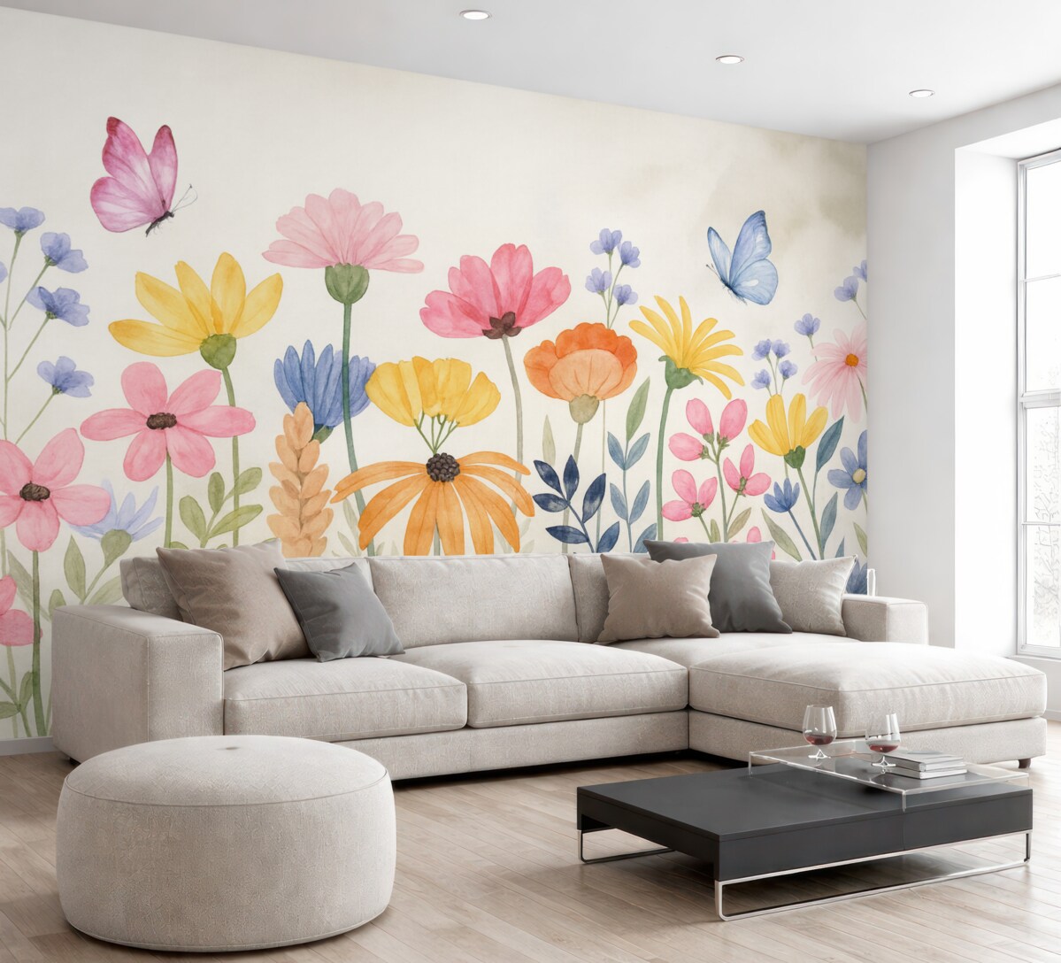 Fototapeta wyraźne dzikie kwiaty