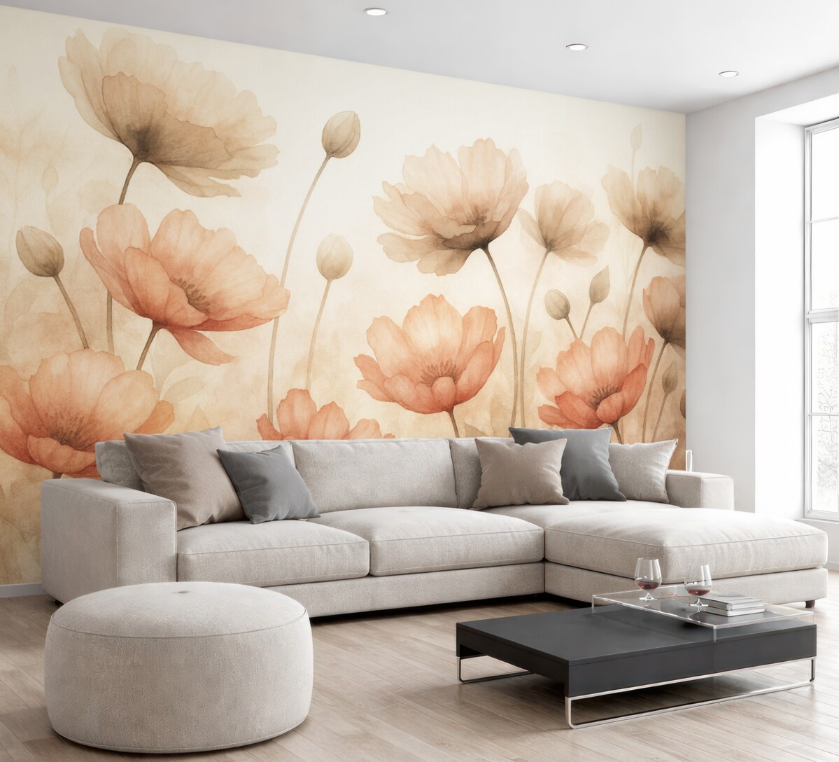 Fototapeta Maki ponad górami.