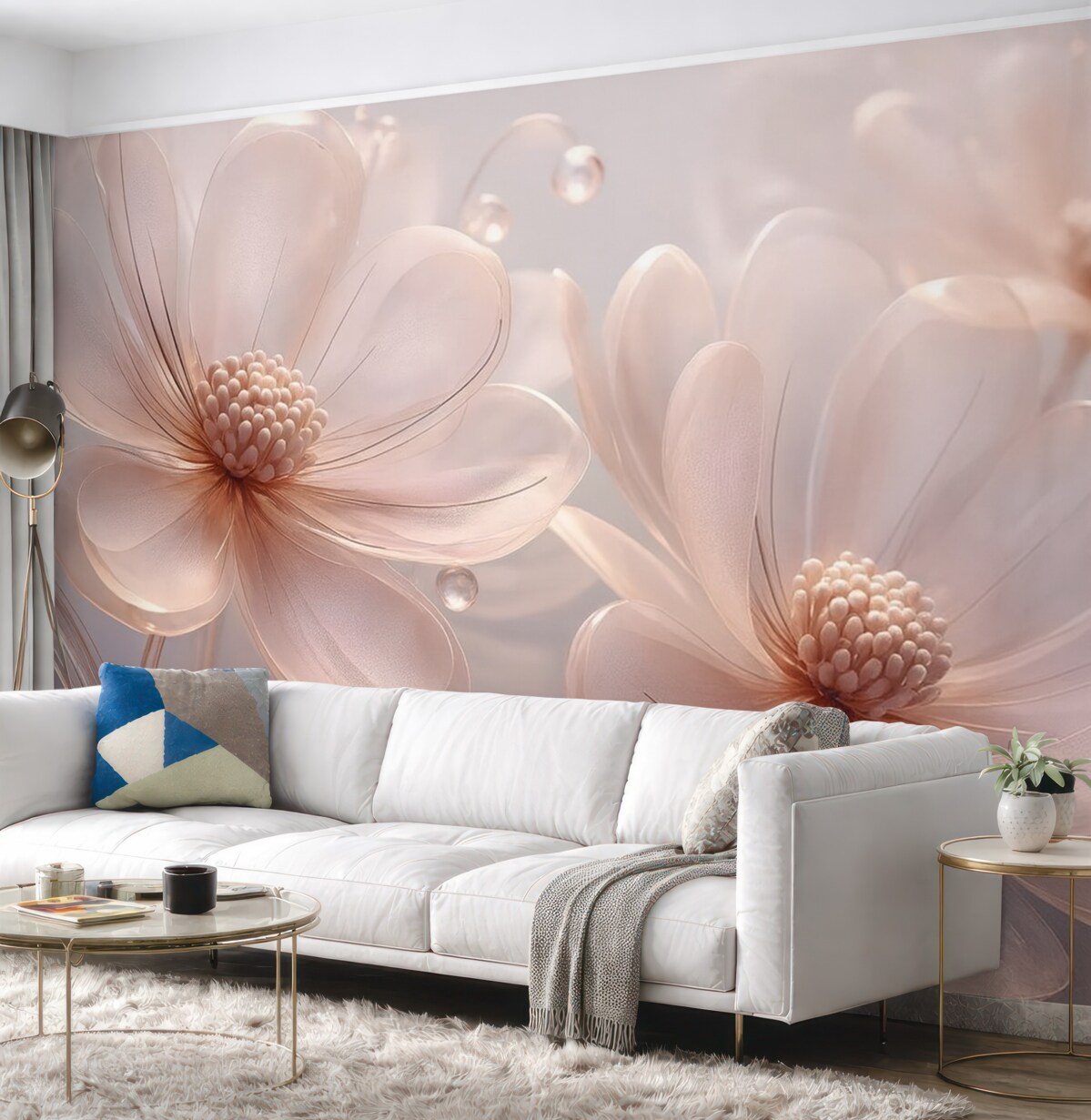 Fototapeta Wielkie, przezroczyste kwiaty.