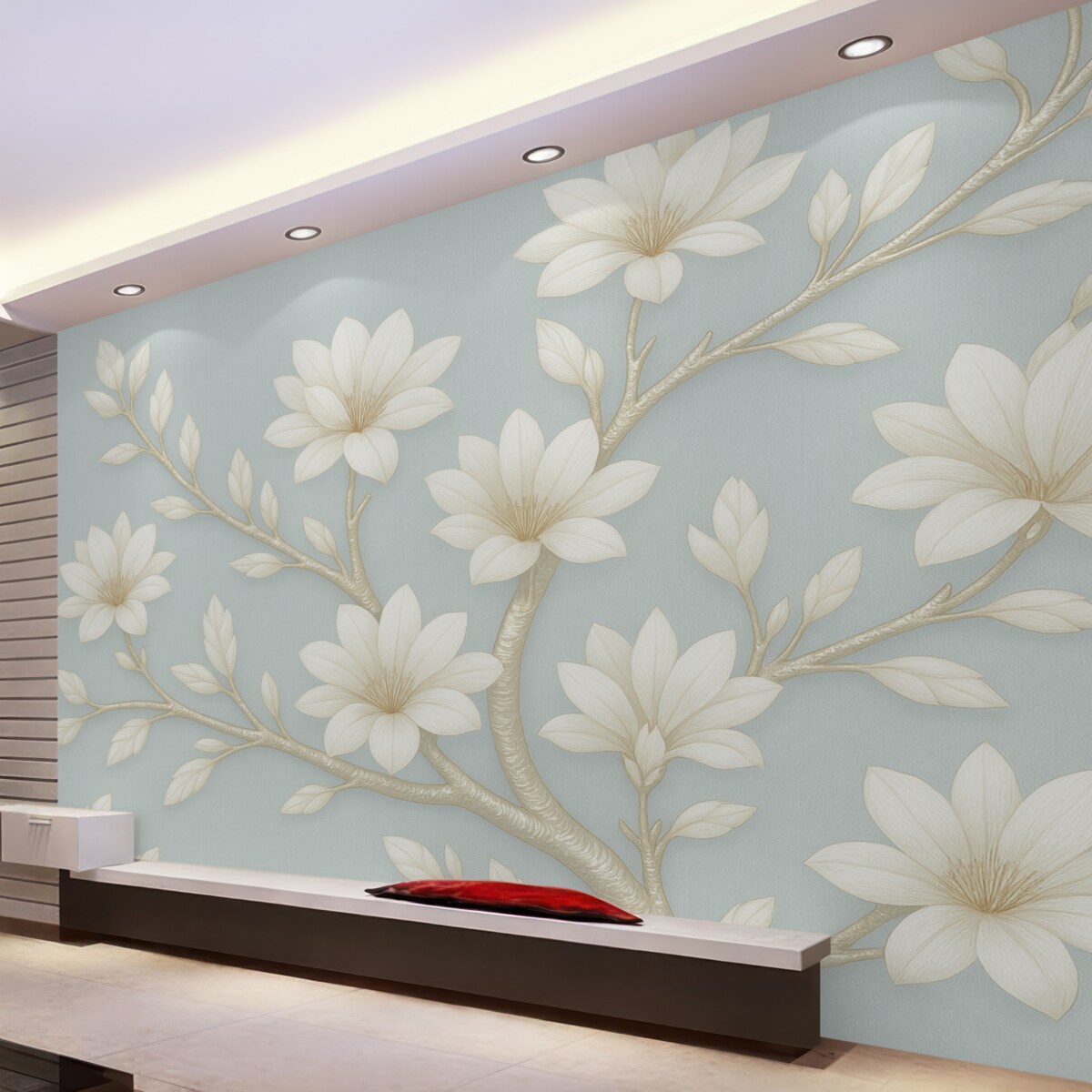 Fototapeta Kwitnąca gałązka została namalowana w technice olejnej.