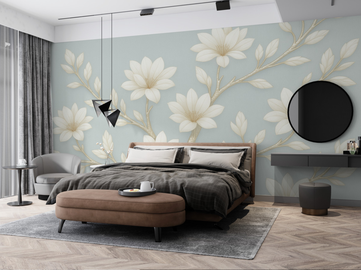 Fototapeta Kwitnąca gałązka została namalowana w technice olejnej.