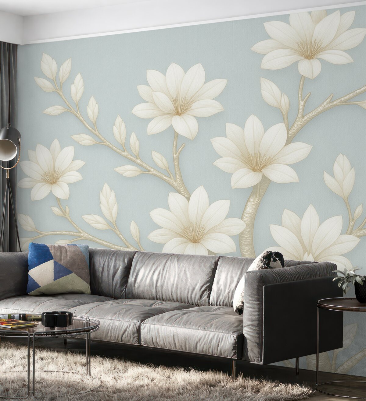 Fototapeta Kwitnąca gałązka została namalowana w technice olejnej.