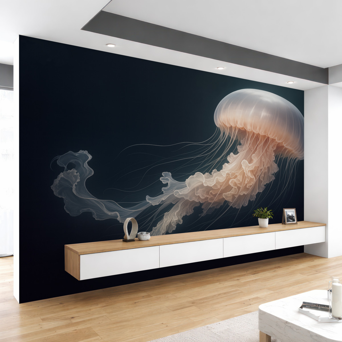 Fototapeta Wspaniałe meduzy w technice akwareli