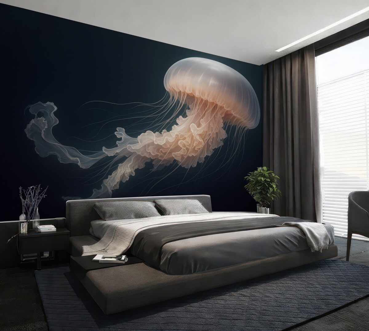 Fototapeta Wspaniałe meduzy w technice akwareli