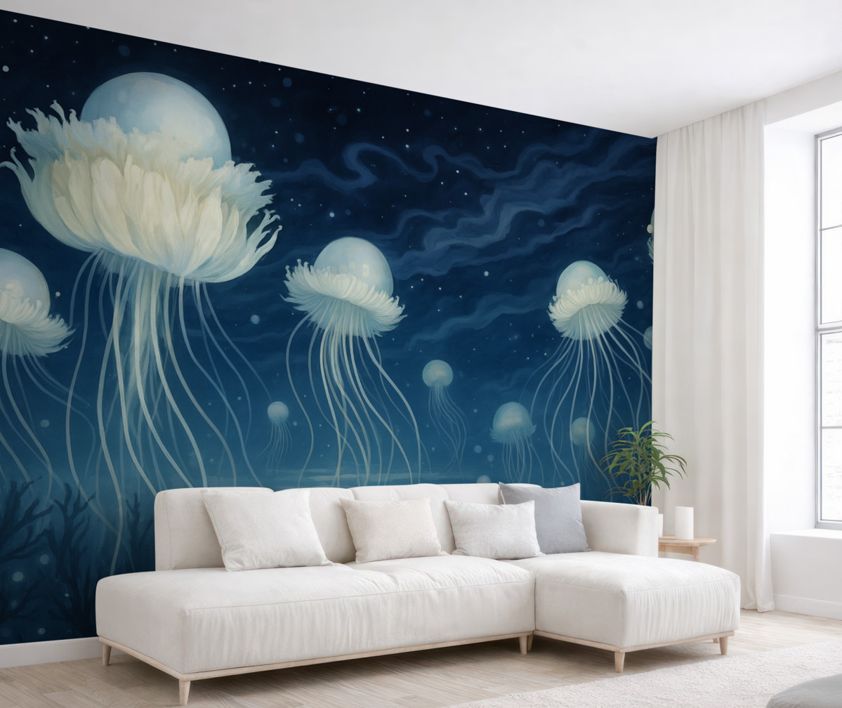 Fototapeta Malowane ukwiały w podwodnym świecie.