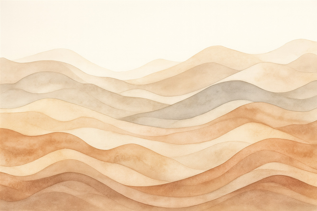 Fototapeta Abstrakcja z falami w tonacjach beżowych.