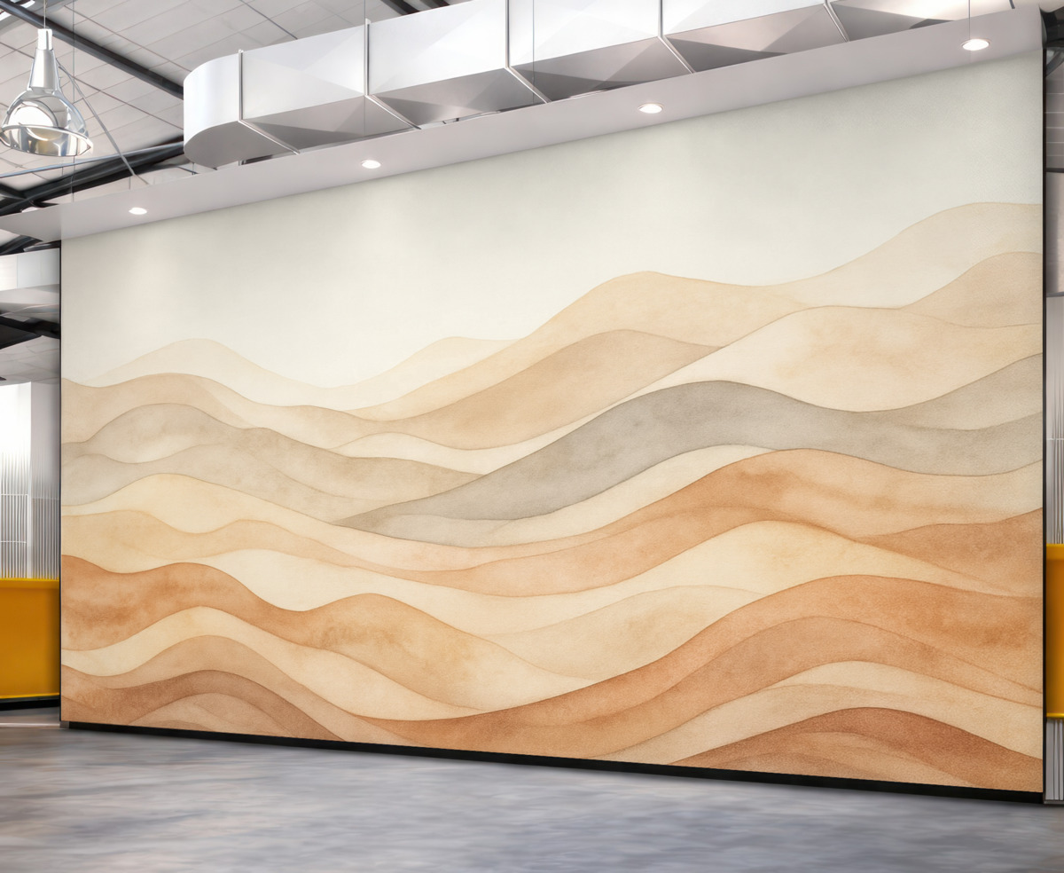 Fototapeta Abstrakcja z falami w tonacjach beżowych.