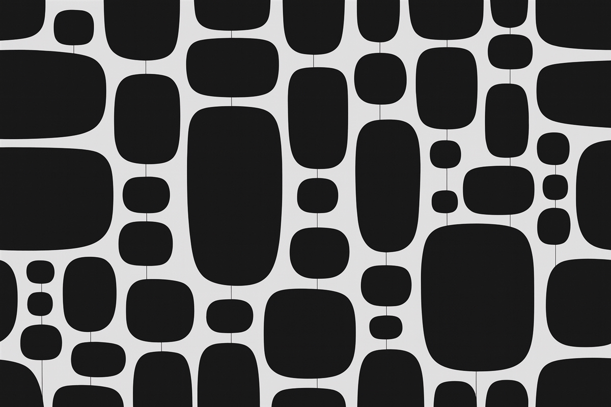 Fototapeta Abstrakcyjny geometryczny motyw z owalnymi formami.