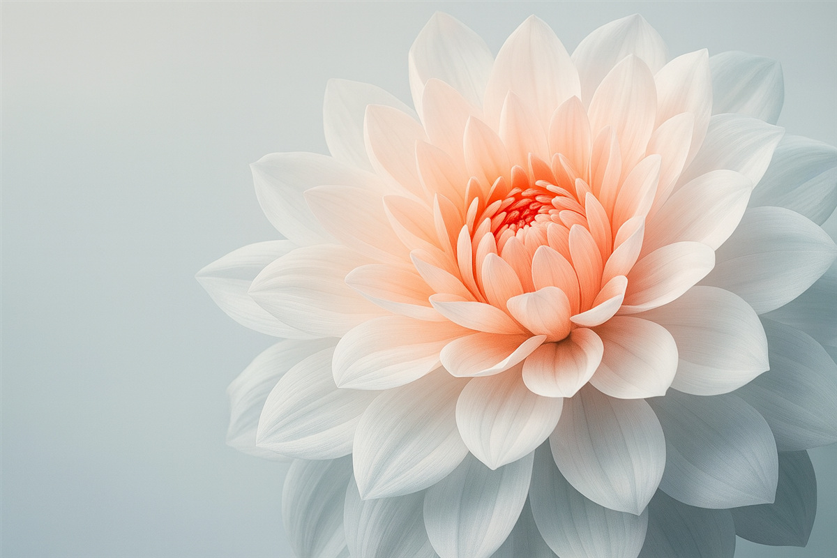 Fototapeta Wielki kwiat na szarym tle.