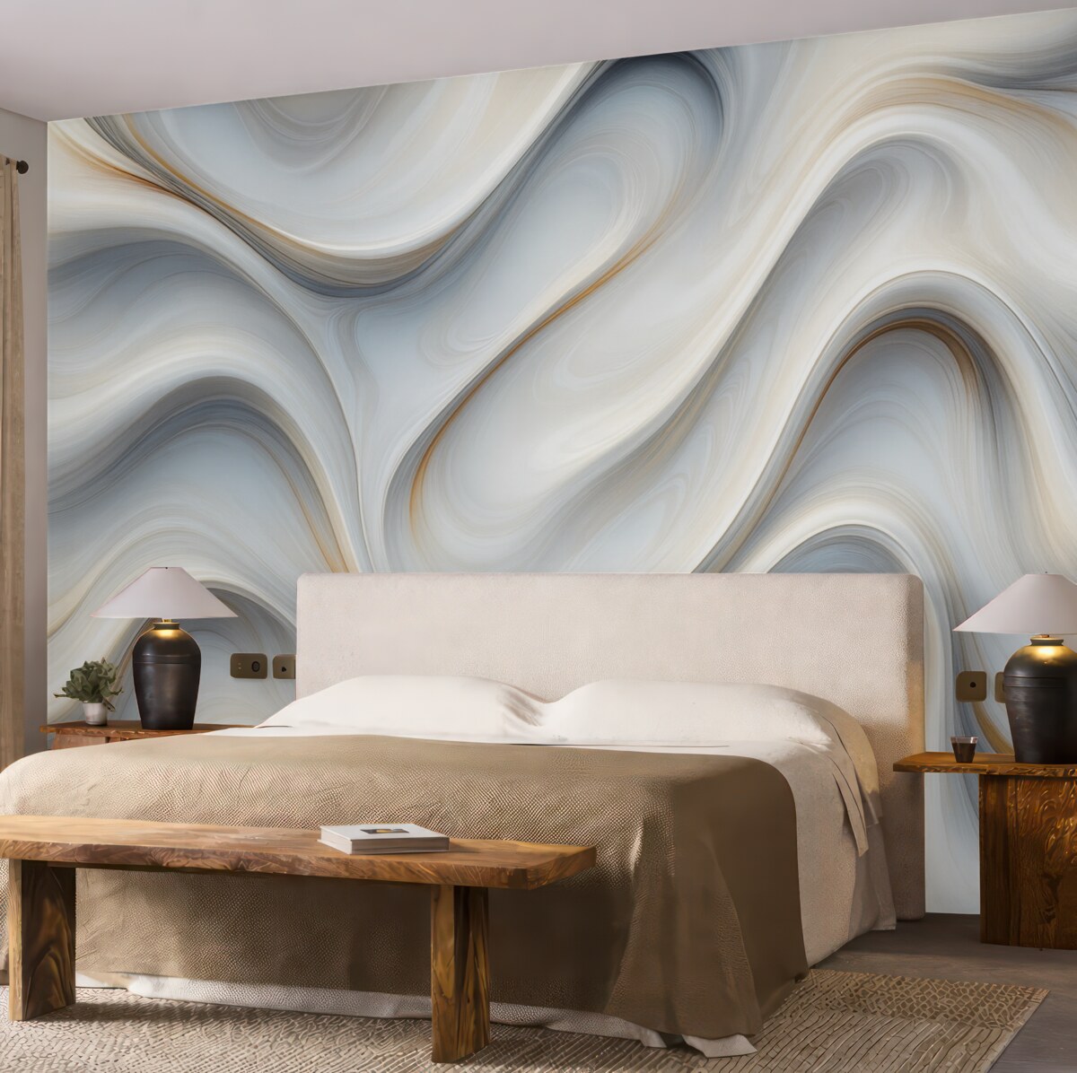 Fototapeta Tapeta o płynnej fakturze.