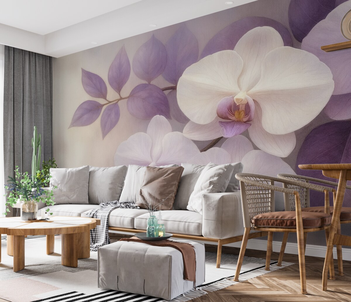 Fototapeta Kompozycja z archiwami w tonacjach fioletu.