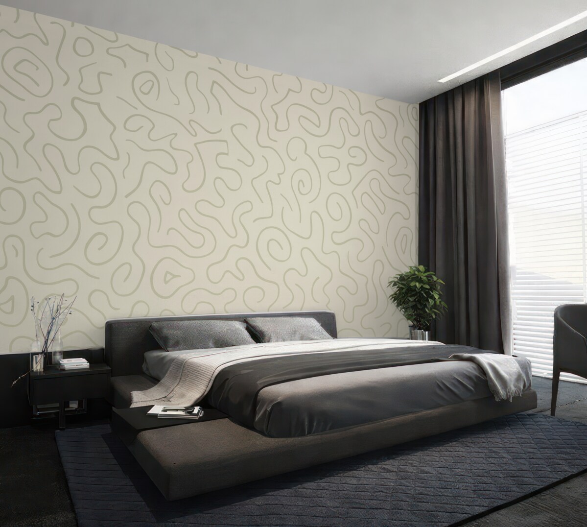 Fototapeta Linie i kręgi w delikatnych odcieniach.