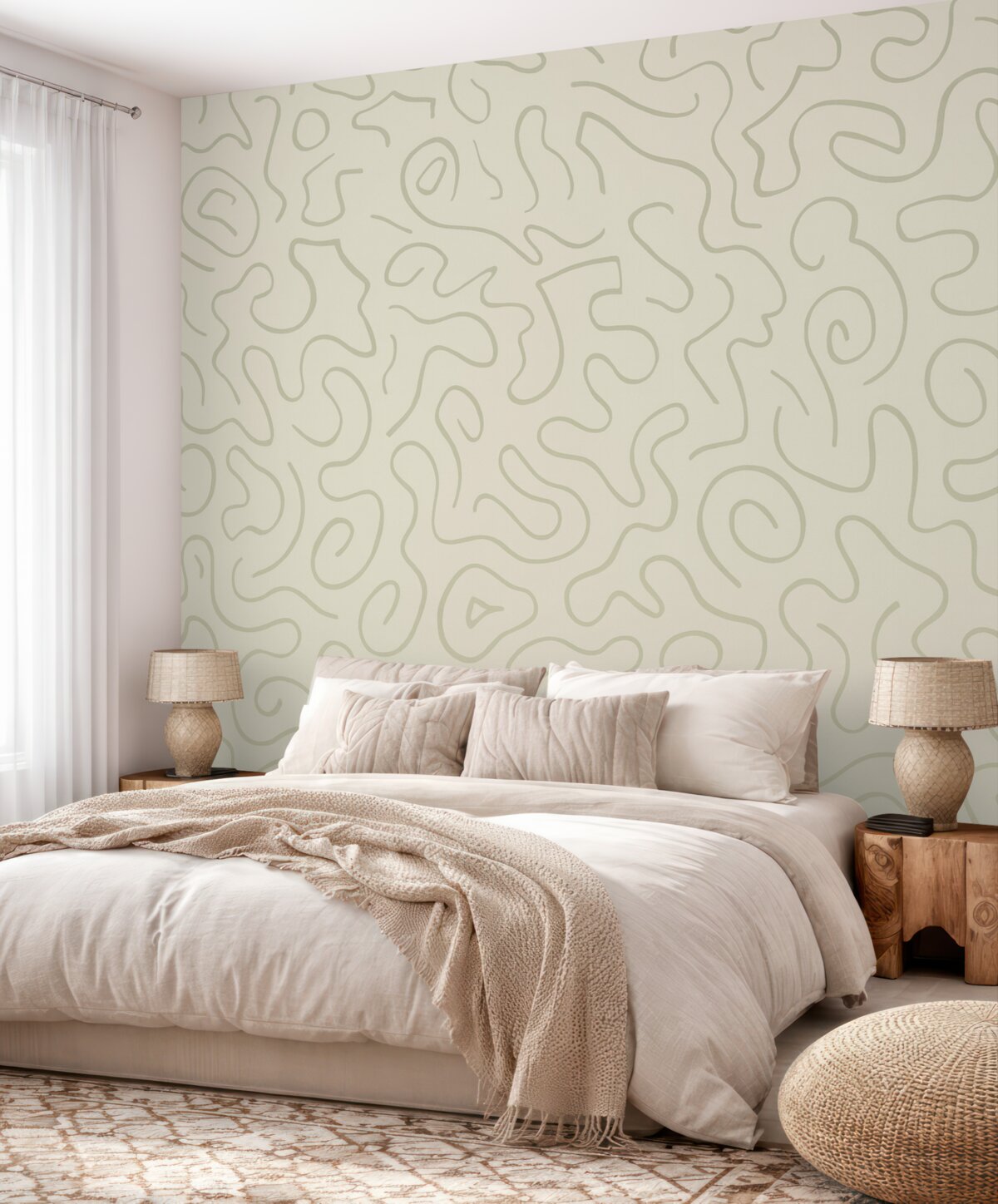 Fototapeta Linie i kręgi w delikatnych odcieniach.