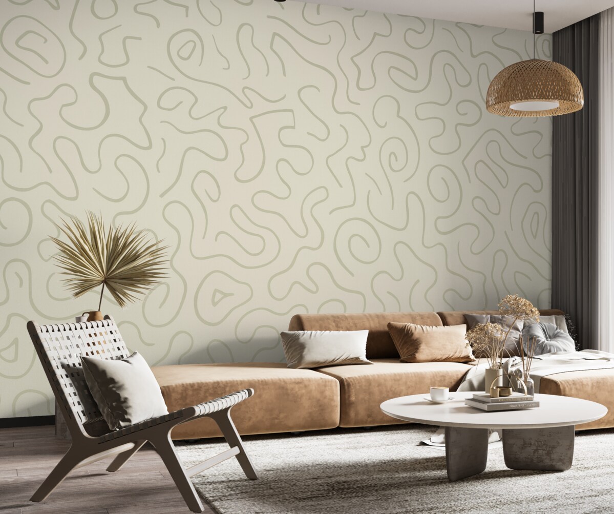 Fototapeta Linie i kręgi w delikatnych odcieniach.