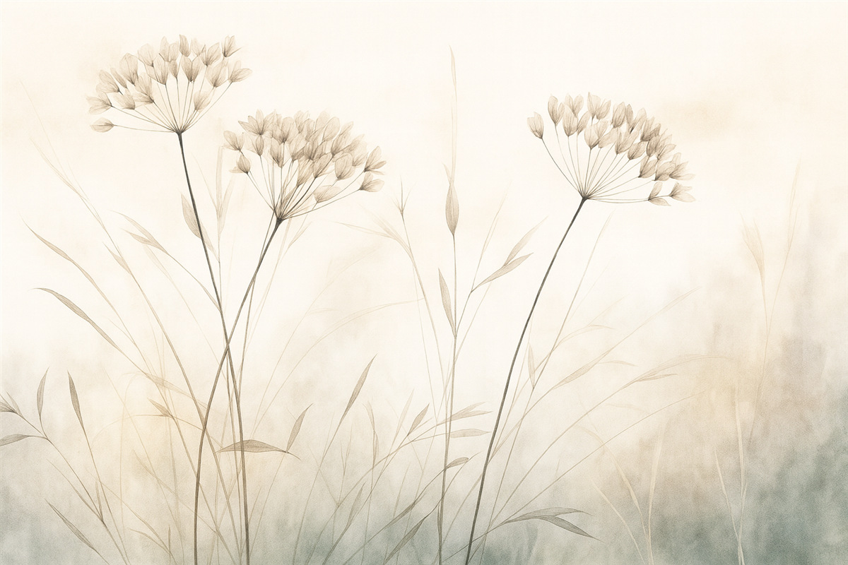 Fototapeta Zioła w akwarelowym, rozmytym sposobie.