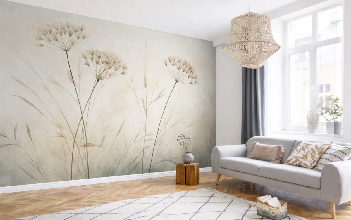 Fototapeta Zioła w akwarelowym, rozmytym sposobie.