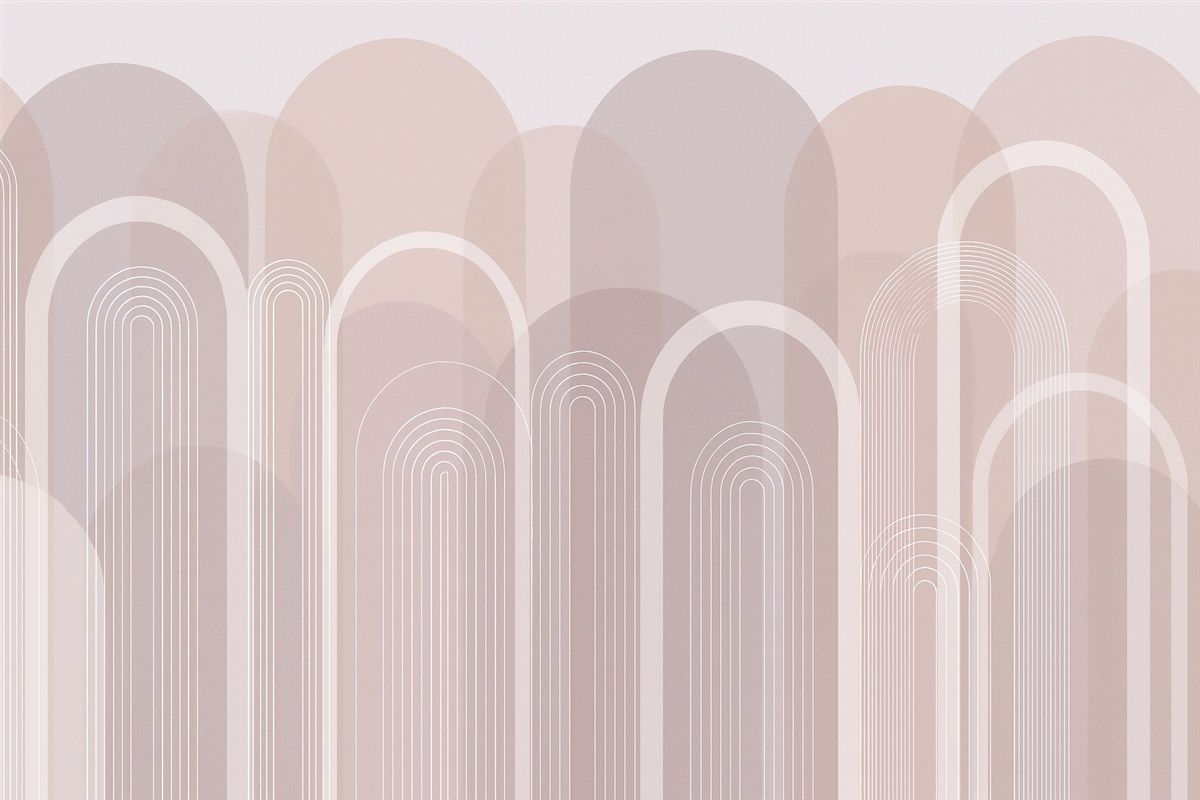 Fototapeta Geometriczne łuki w stylu boho.