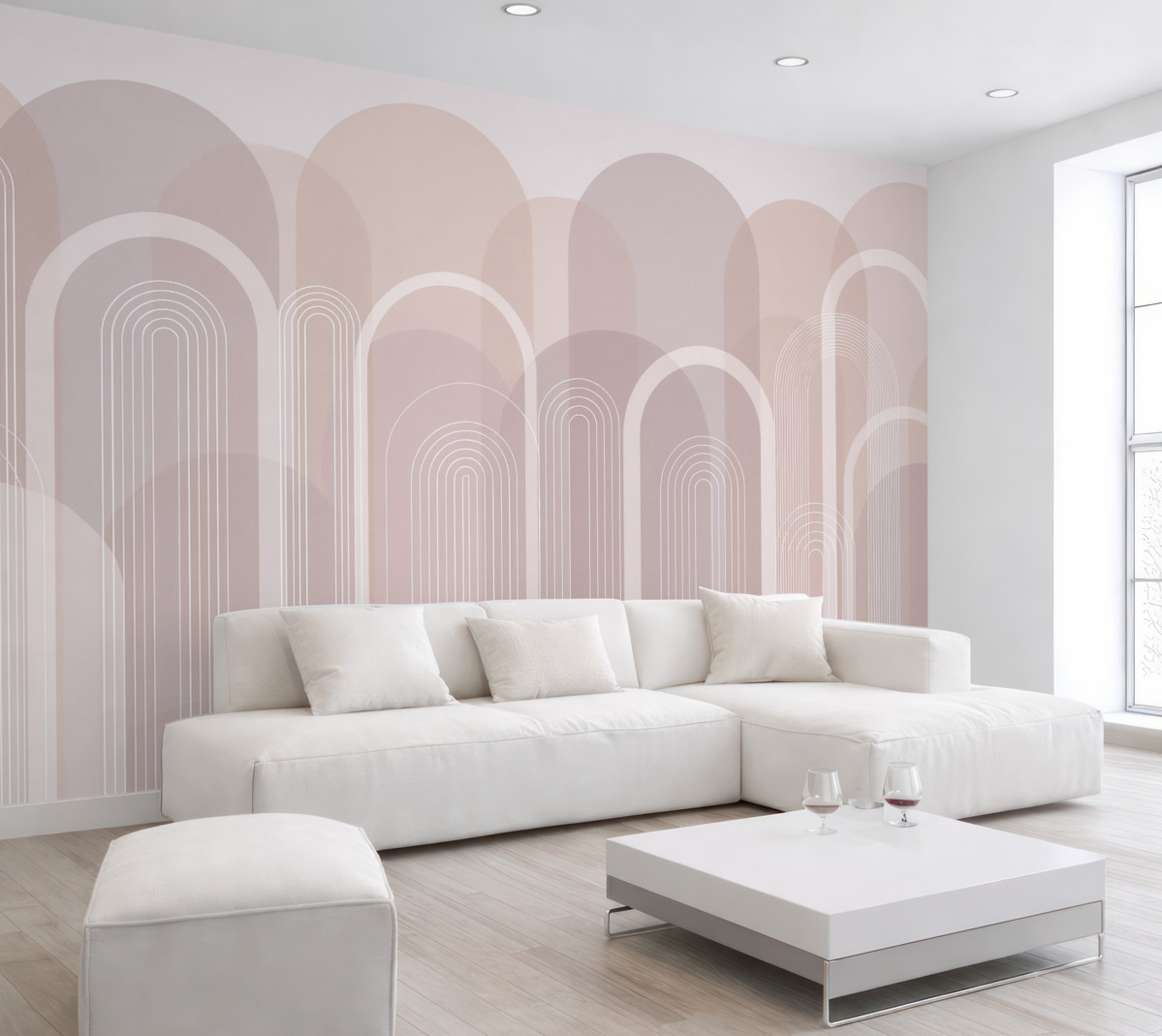 Fototapeta Geometriczne łuki w stylu boho.