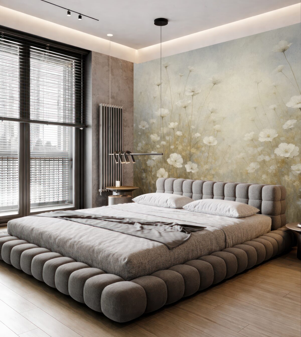 Fototapeta Betonowa ściana w rośliny w stylu grunge