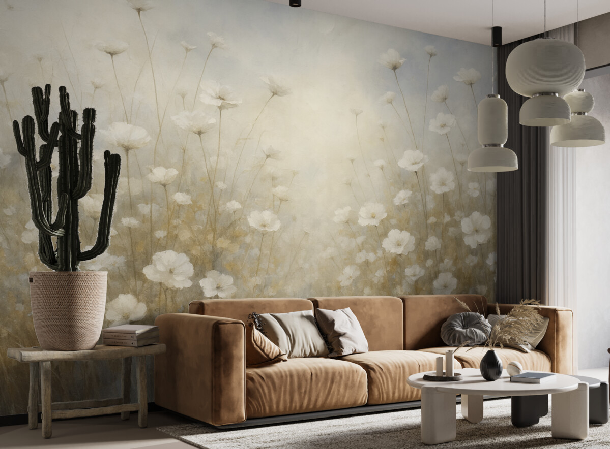 Fototapeta Betonowa ściana w rośliny w stylu grunge