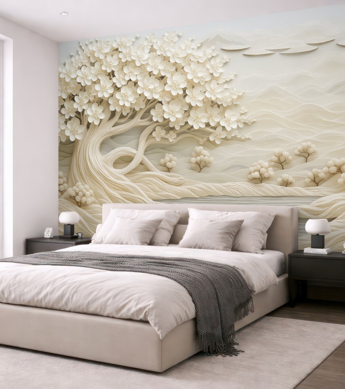 Fototapeta Czarowne drzewo przy wodzie