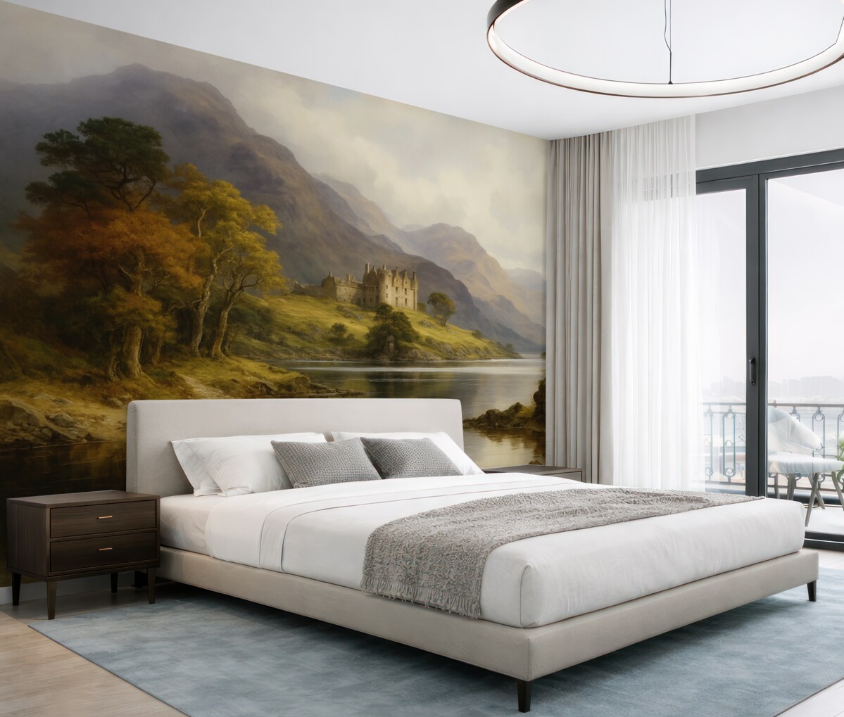 Fototapeta Akwarelowy pejzaż górski.