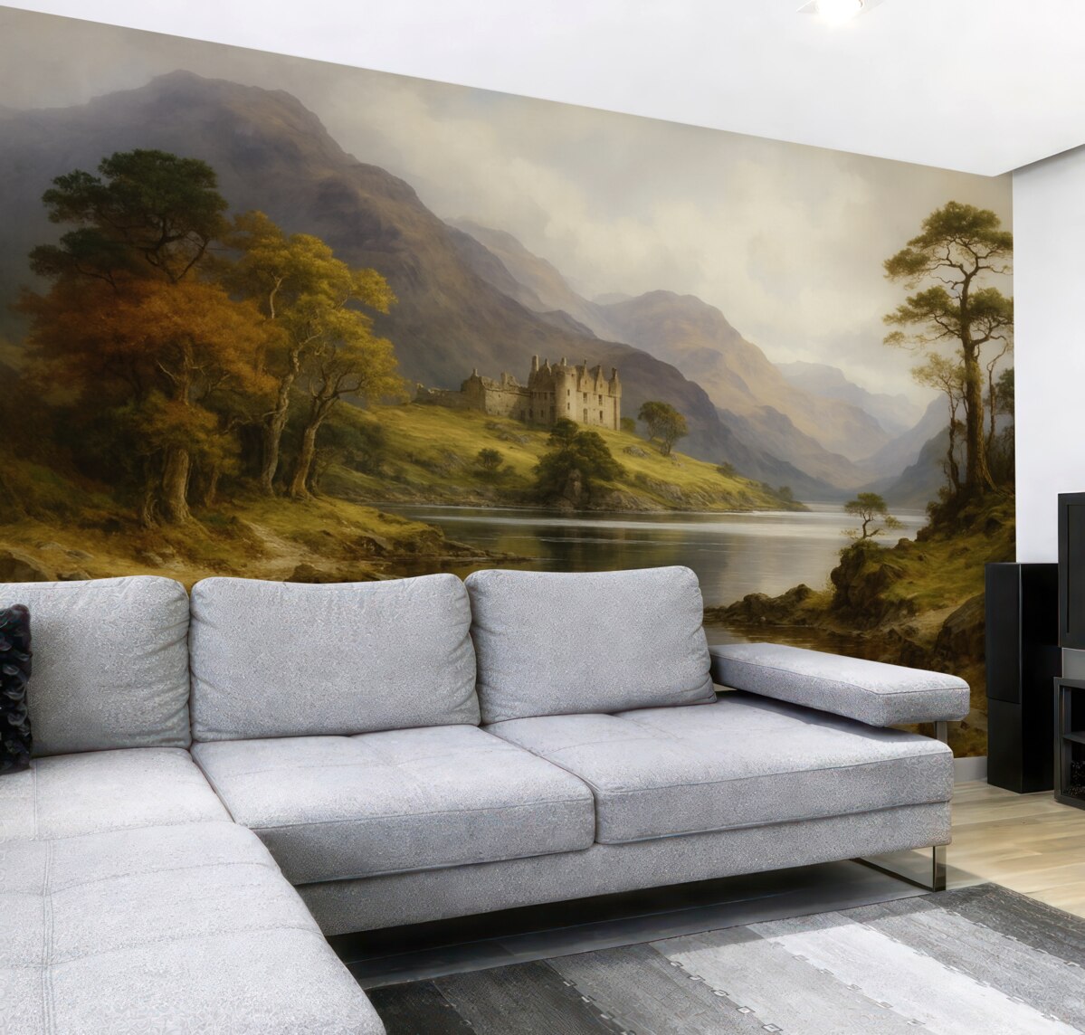 Fototapeta Akwarelowy pejzaż górski.