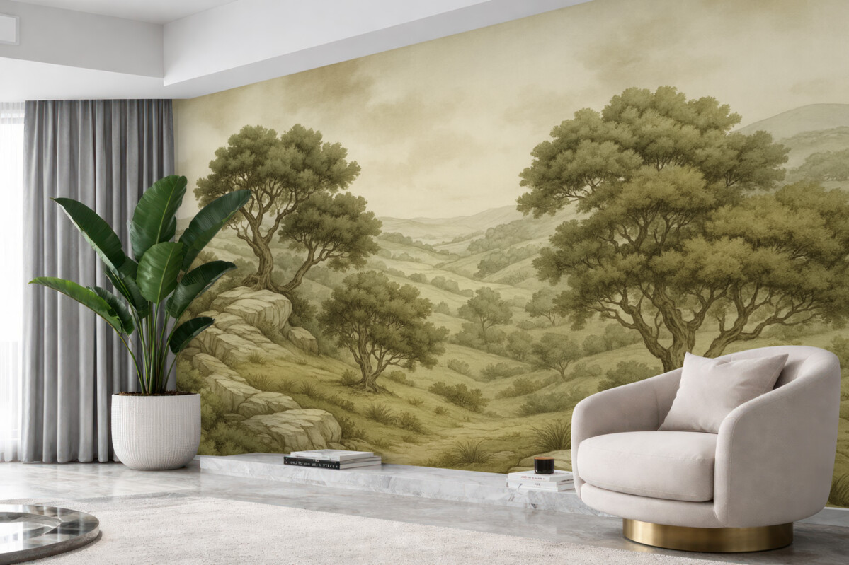 Fototapeta Odwzorowany krajobraz.