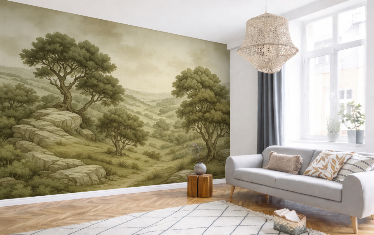 Fototapeta Odwzorowany krajobraz.