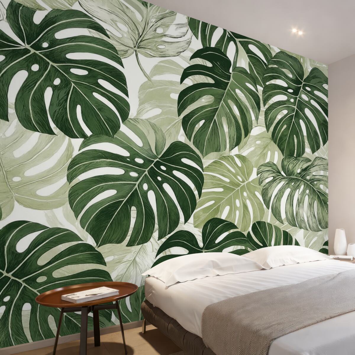 Fototapeta Liście Monstery w formie graficznej.