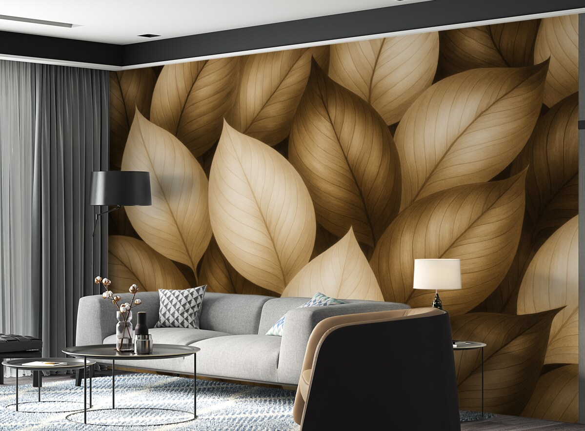 Fototapeta Liście w tonacji sepii.