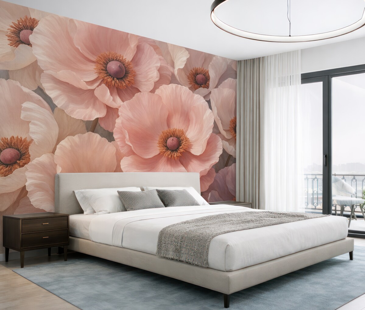 Fototapeta Subtelnie kwitnące zawilce.