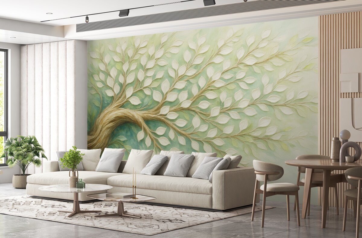 Fototapeta Abstrakcyjne ruchy pędzla naśladujące drzewa.