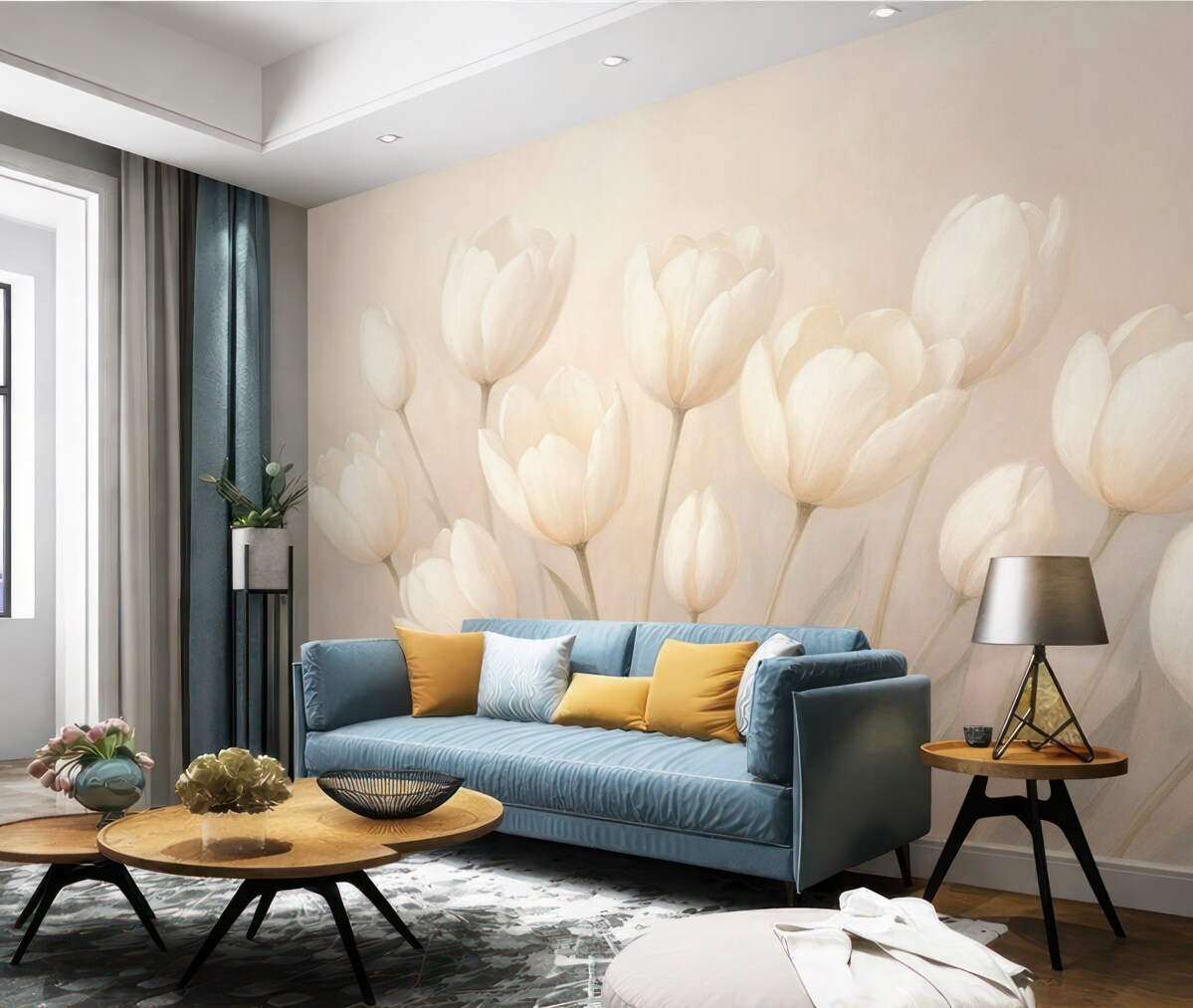 Fototapeta Białe tulipany.