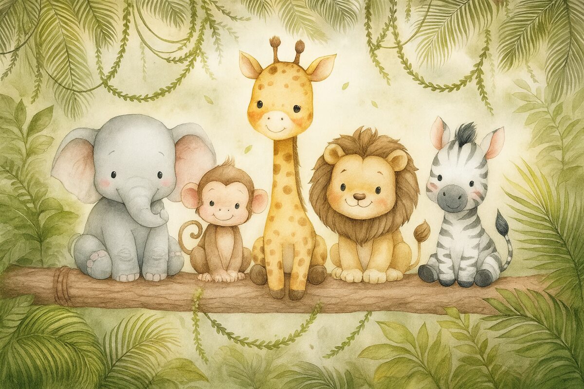 Fototapeta Urocze egzotyczne zwierzęta.