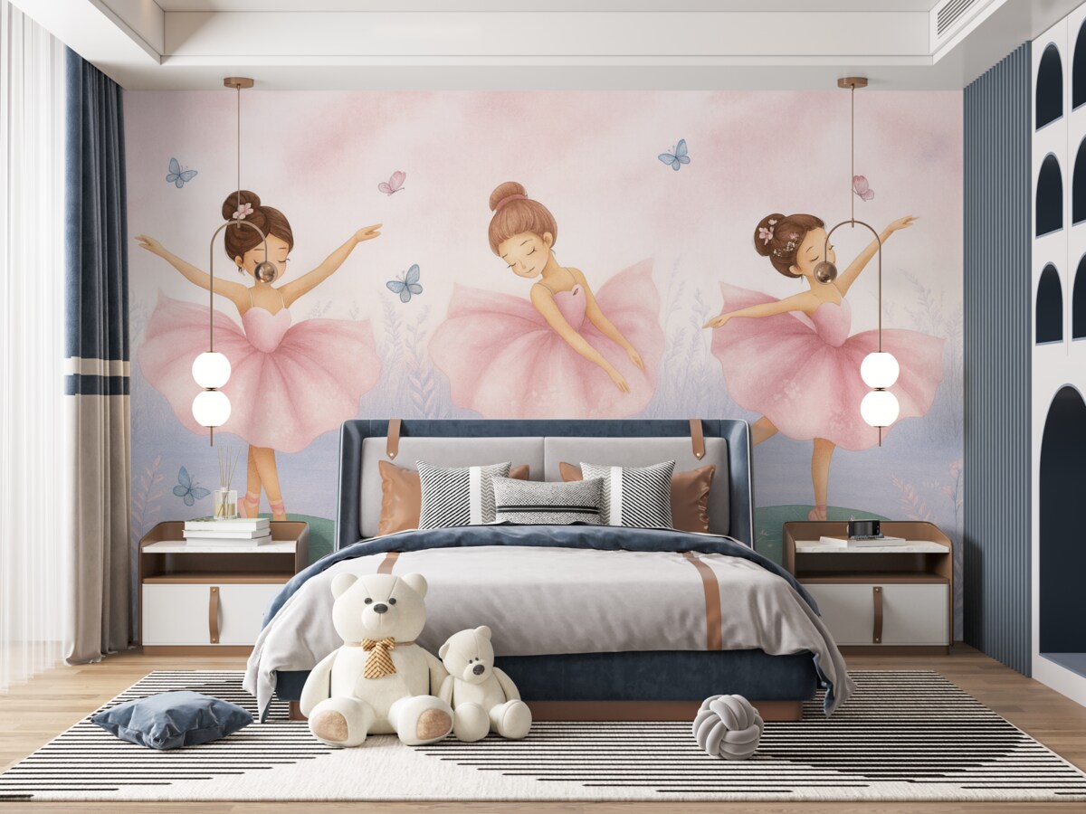 Fototapeta Pejzaż z tancerzami baletowymi.